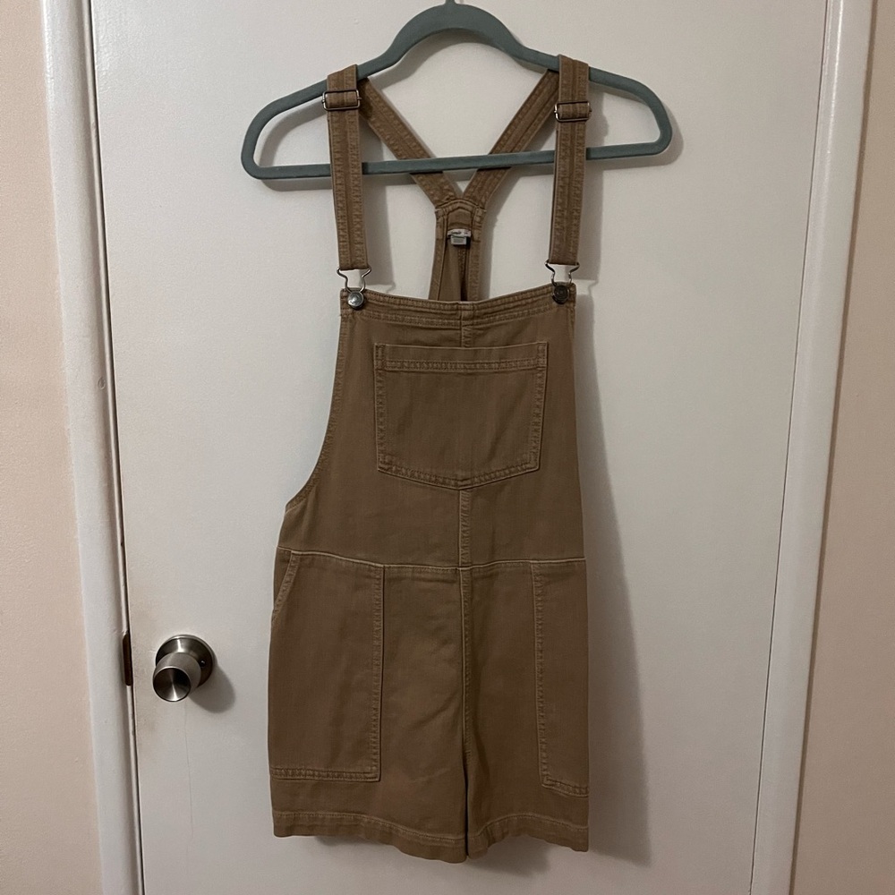 Aerie Beige Short Overalls